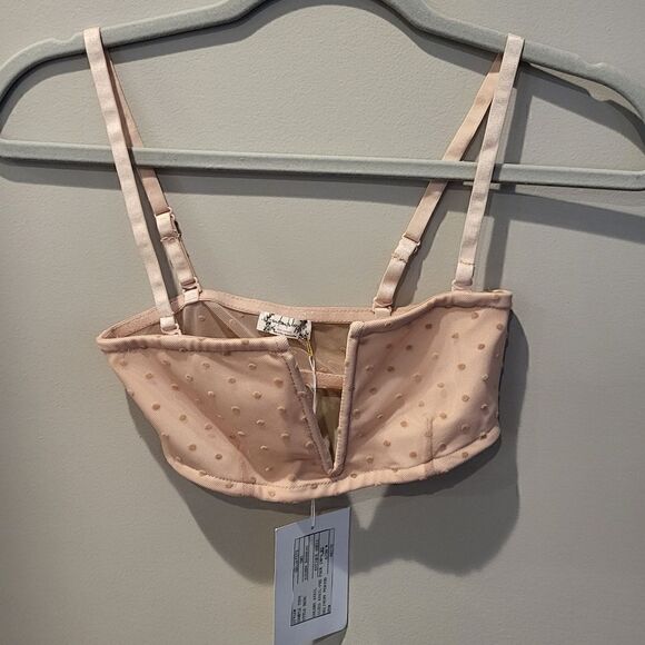 Free People Sierra Bandeau Antique Shell (Nude/Pink) XS - Picture 4 of 7